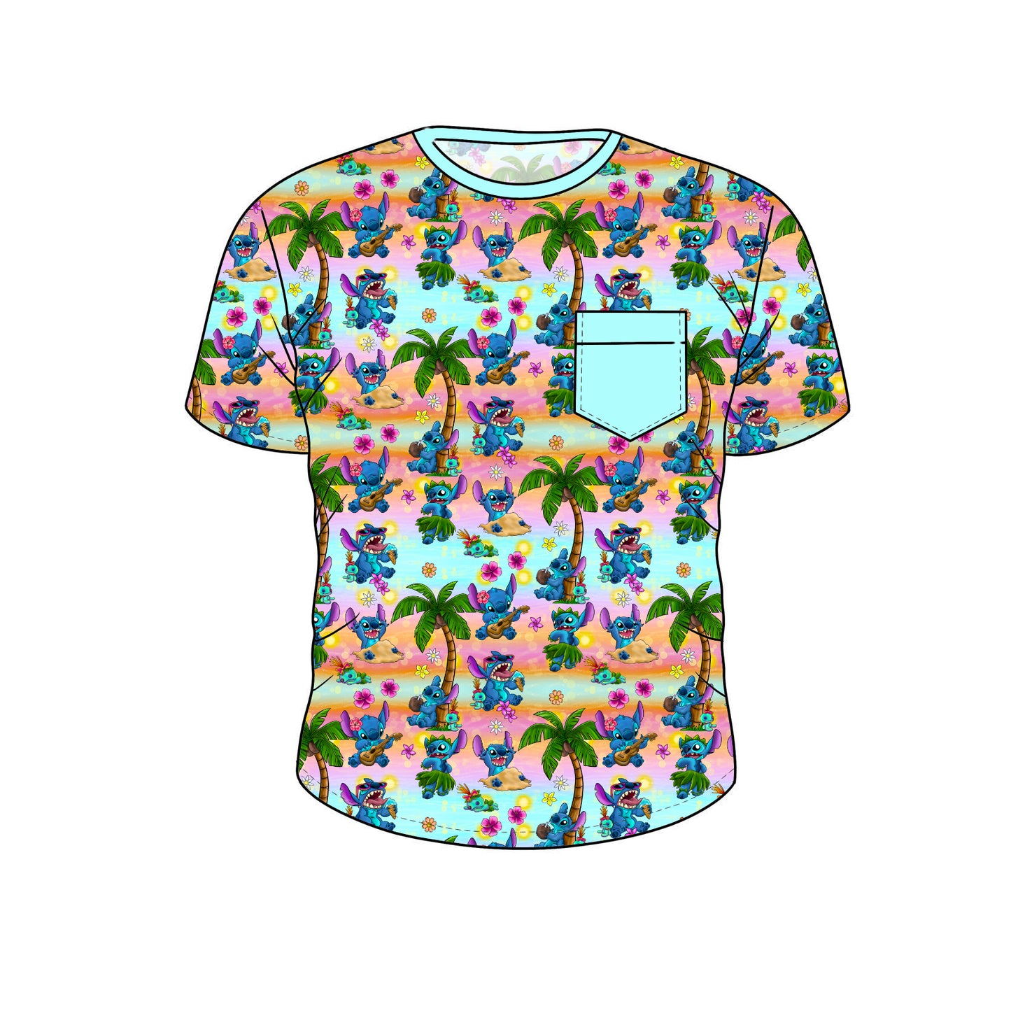 RTS Bamboo Short Sleeve Pocket Tee - Aloha Summer