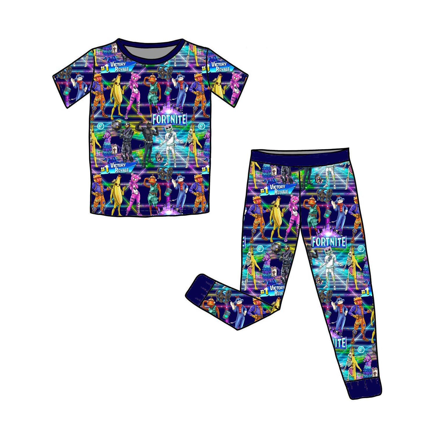 RTS Short Sleeve and Pants Pajama Set - Fork Knife