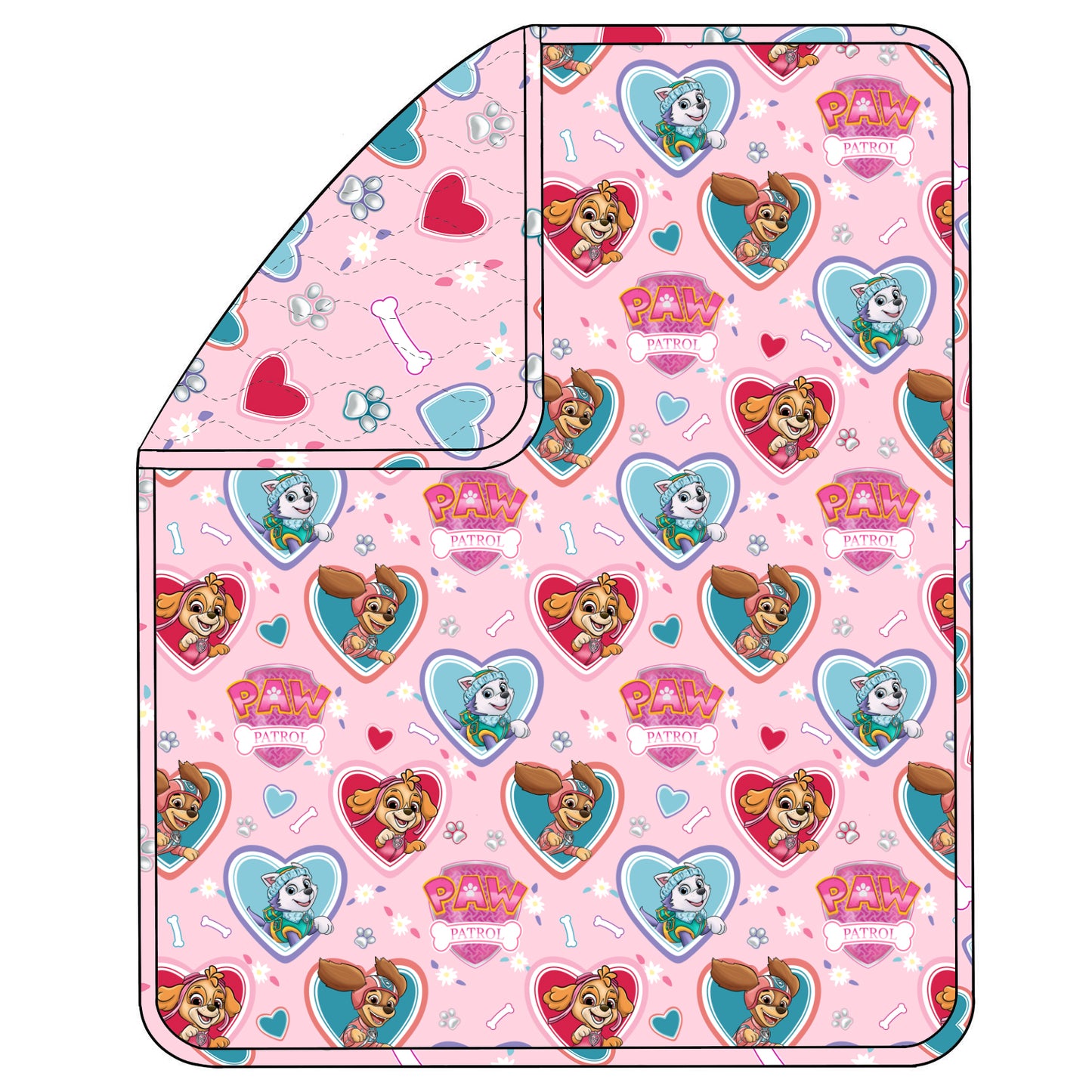 FEB Pre-Order Triple Layer Quilted Bamboo Blanket - Heart Patrol