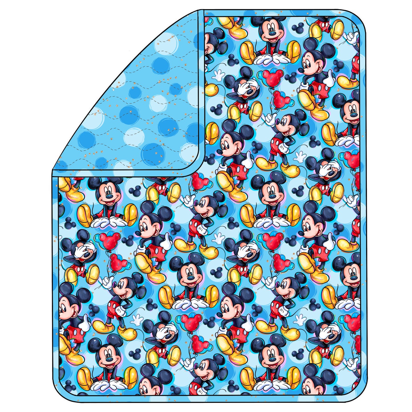 RTS Triple Layer Quilted Bamboo Blanket - Mouse Spots