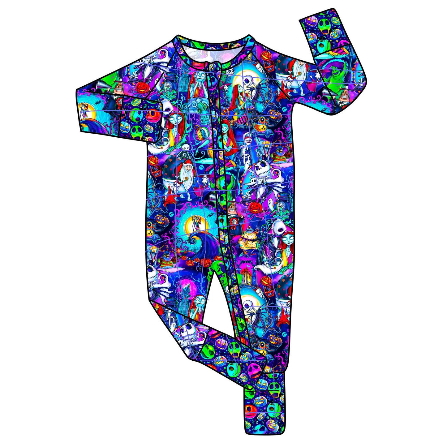 RTS Bamboo Convertible Zip Romper - Neon Jack