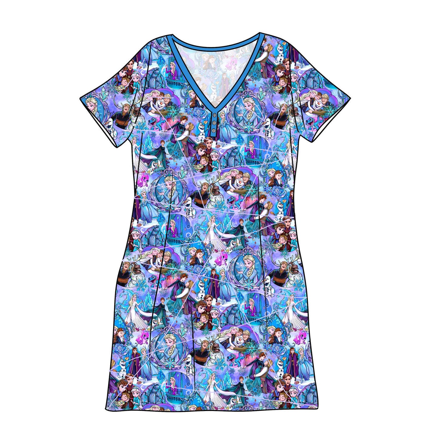 RTS Bamboo Adult Sleep Gown - Let It Go