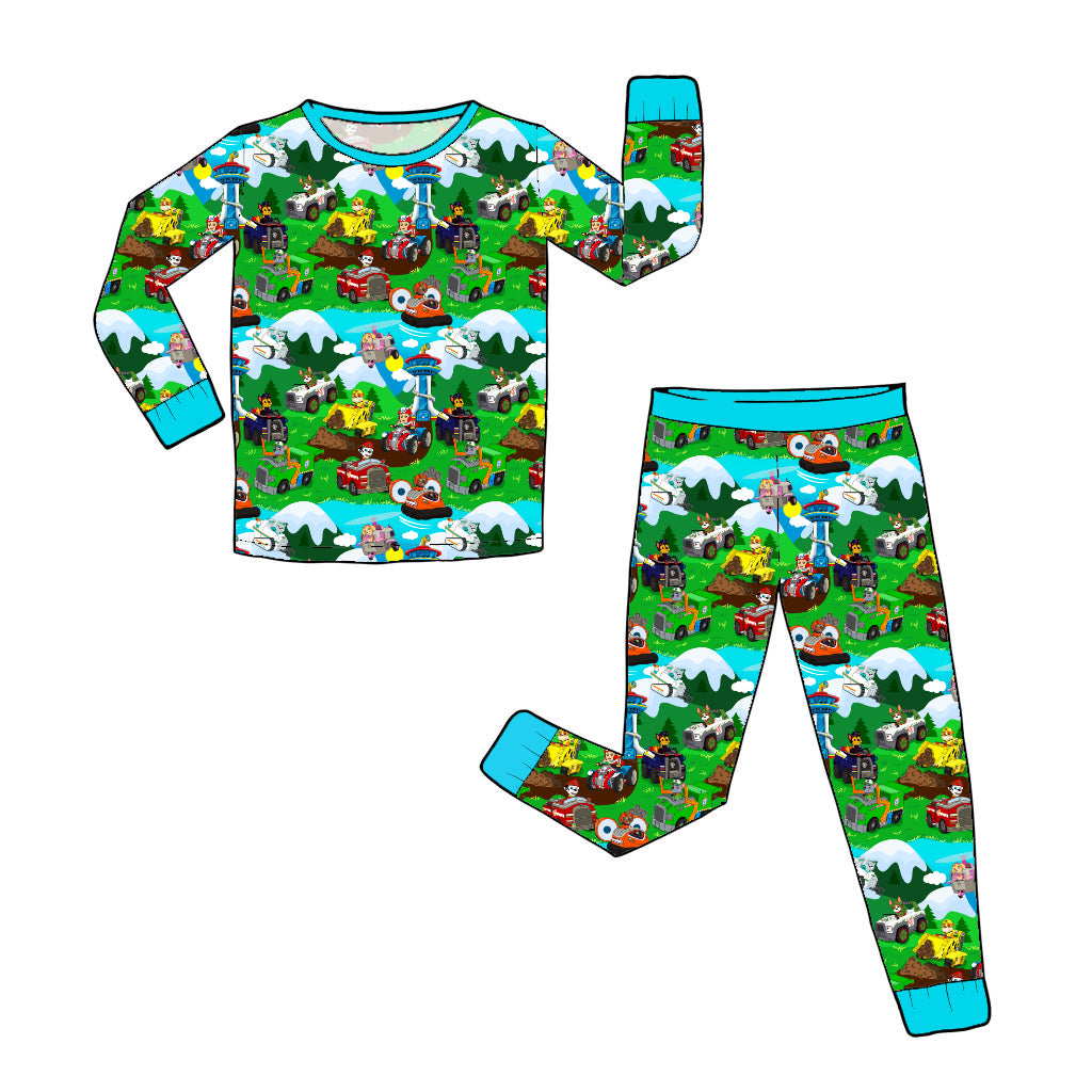 FEB Pre-Order Bamboo Long Sleeve and Pants Pajama Set - Rescue Patrol