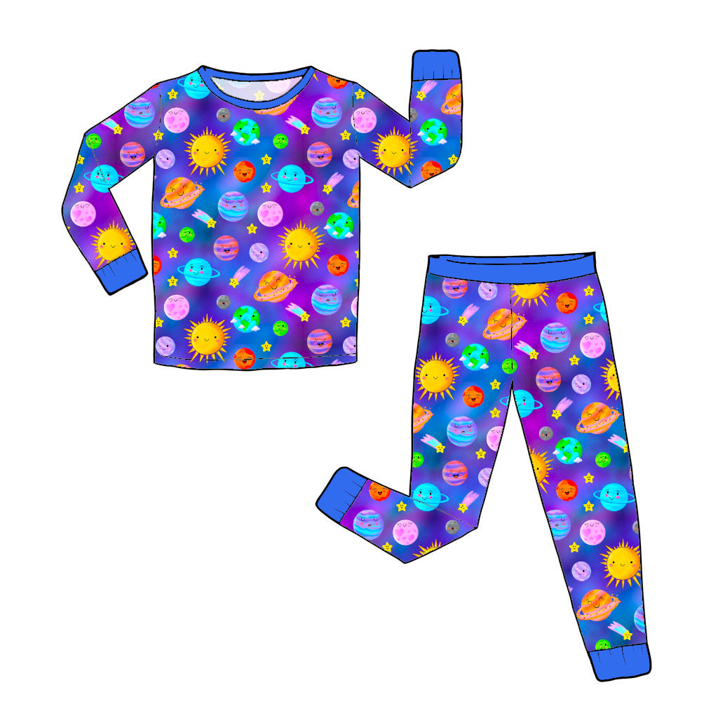 Summer Sale! RTS Long Sleeve and Pants Pajama Set -Out of this world