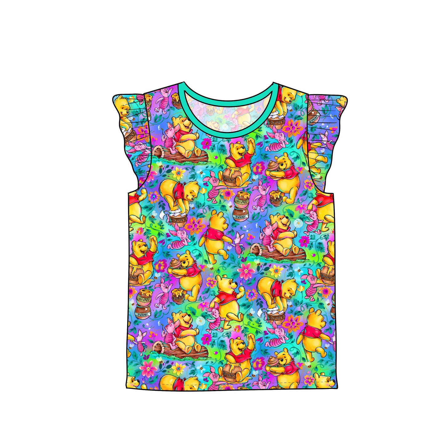 RTS Flutter Sleeve Tee - Beary Best Friends