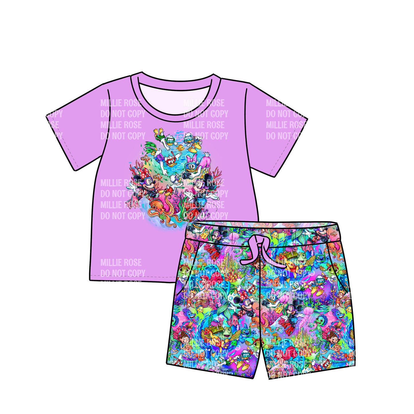 JAN Pre-Order Girl's Tee and Shorts Bamboo Daywear - Shelltastic Adventures