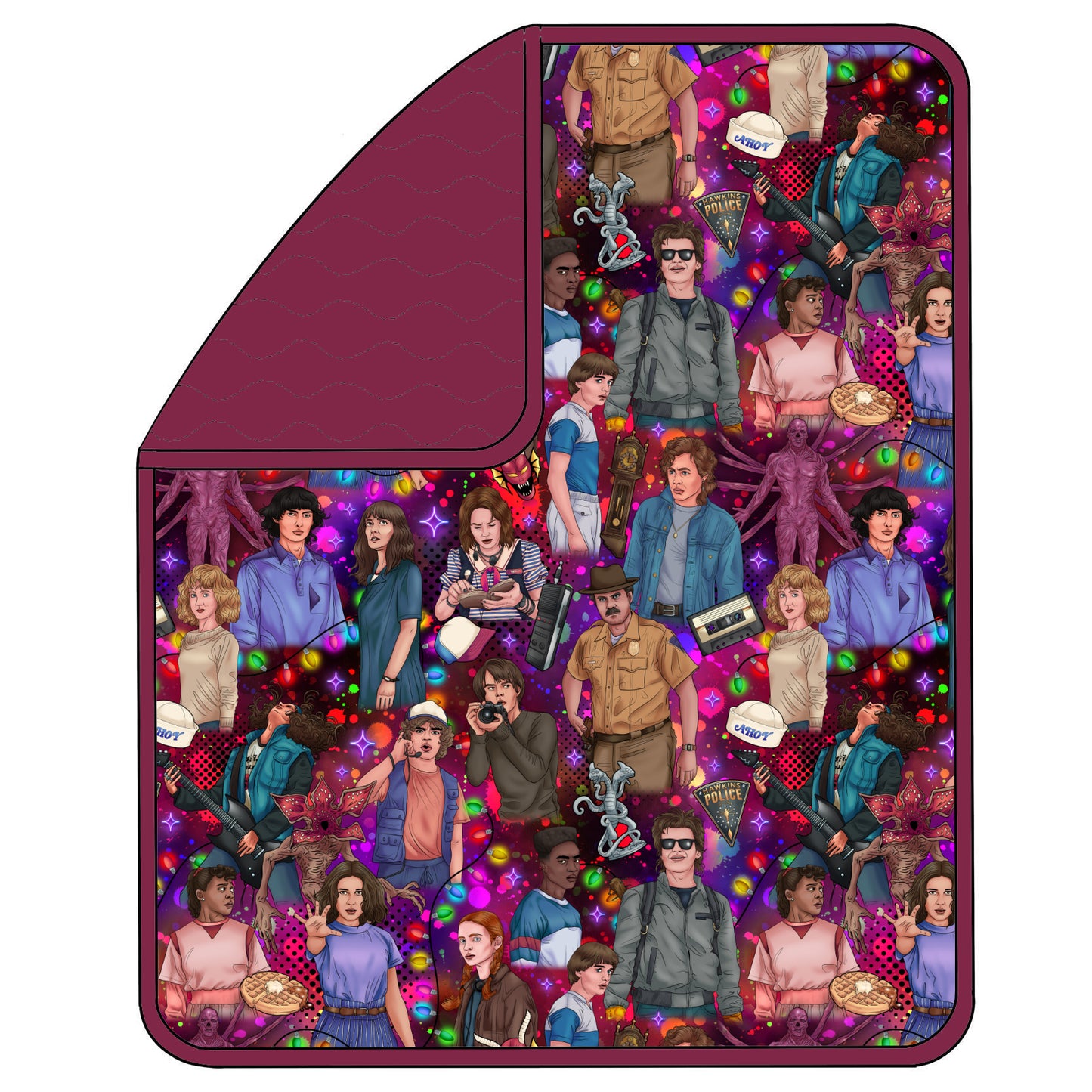 RTS 60x85 BAMBOO/MINKY Blanket - Upside Down