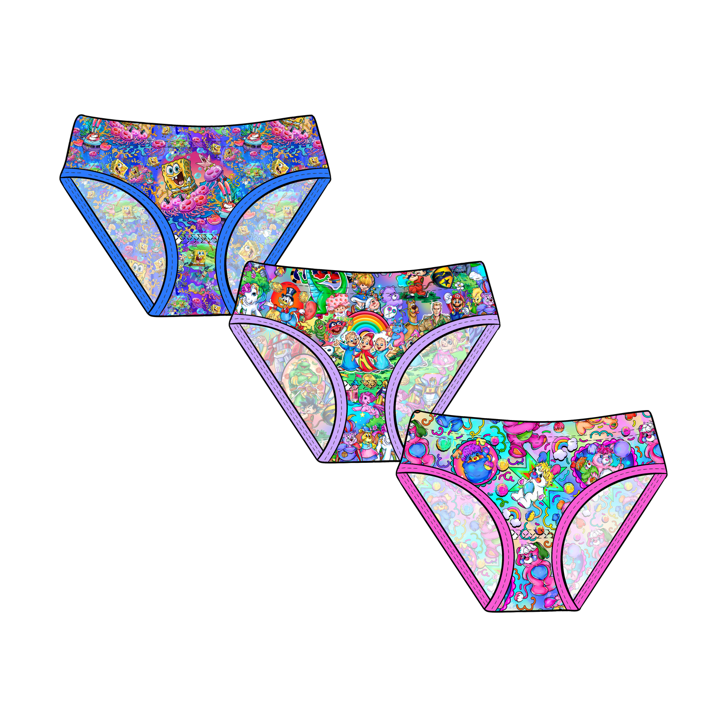 DEC Pre-order Bamboo Girl's Underwear - 80s Baby, Popples, Jellyfish Fields