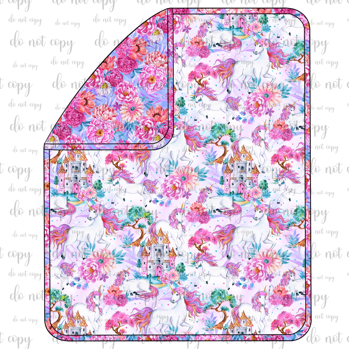 RTS Triple Layer Quilted Bamboo Blanket - Mystical Blooms