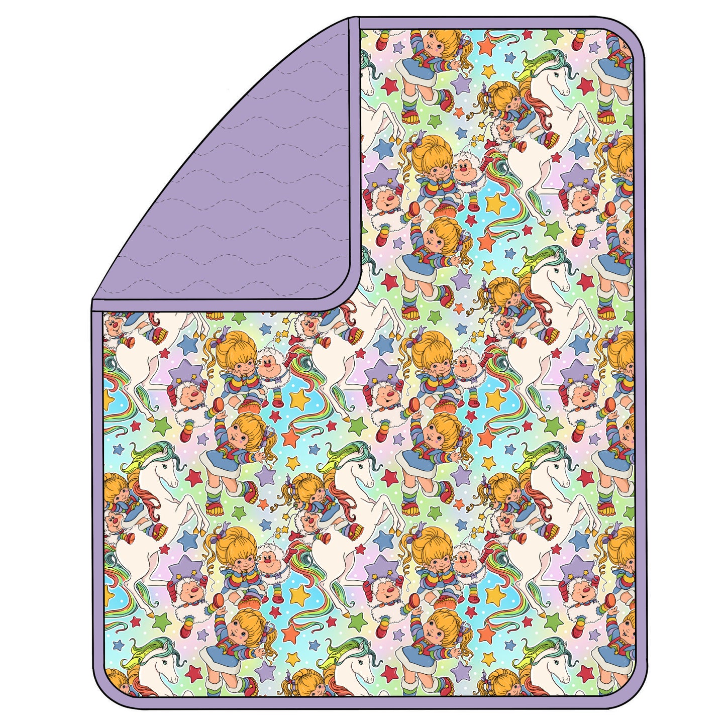 July Pre-Order Double Layer Quilted Bamboo Blanket - Vintage Rainbow