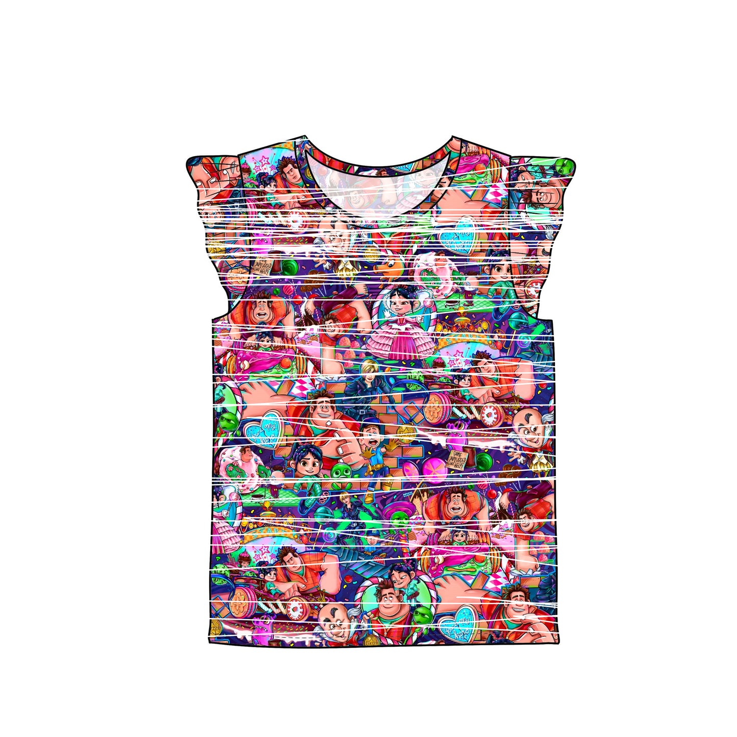 SUMMER SALE! RTS Flutter Sleeve Tee - Wreck It