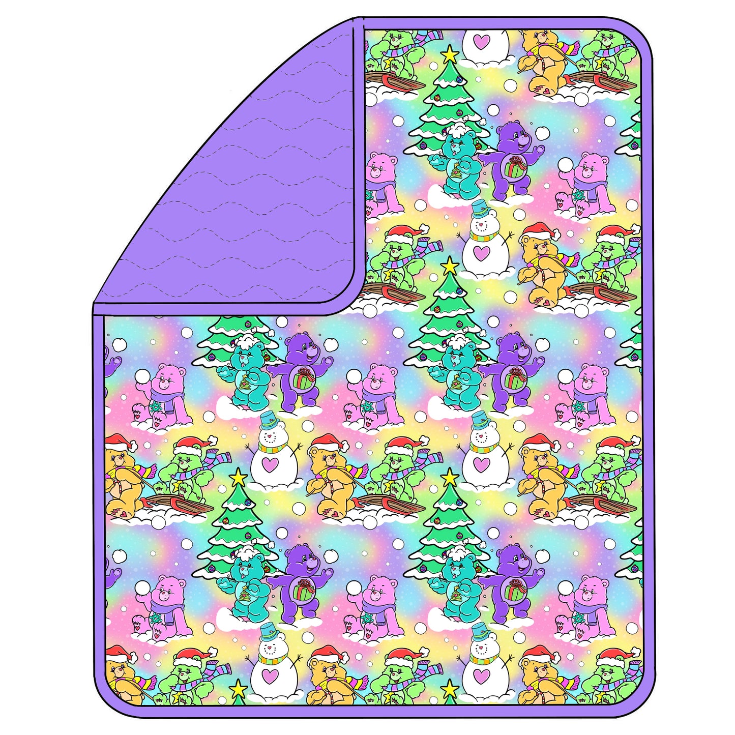 RTS Triple Layer Quilted Bamboo Blanket - Snow Bears