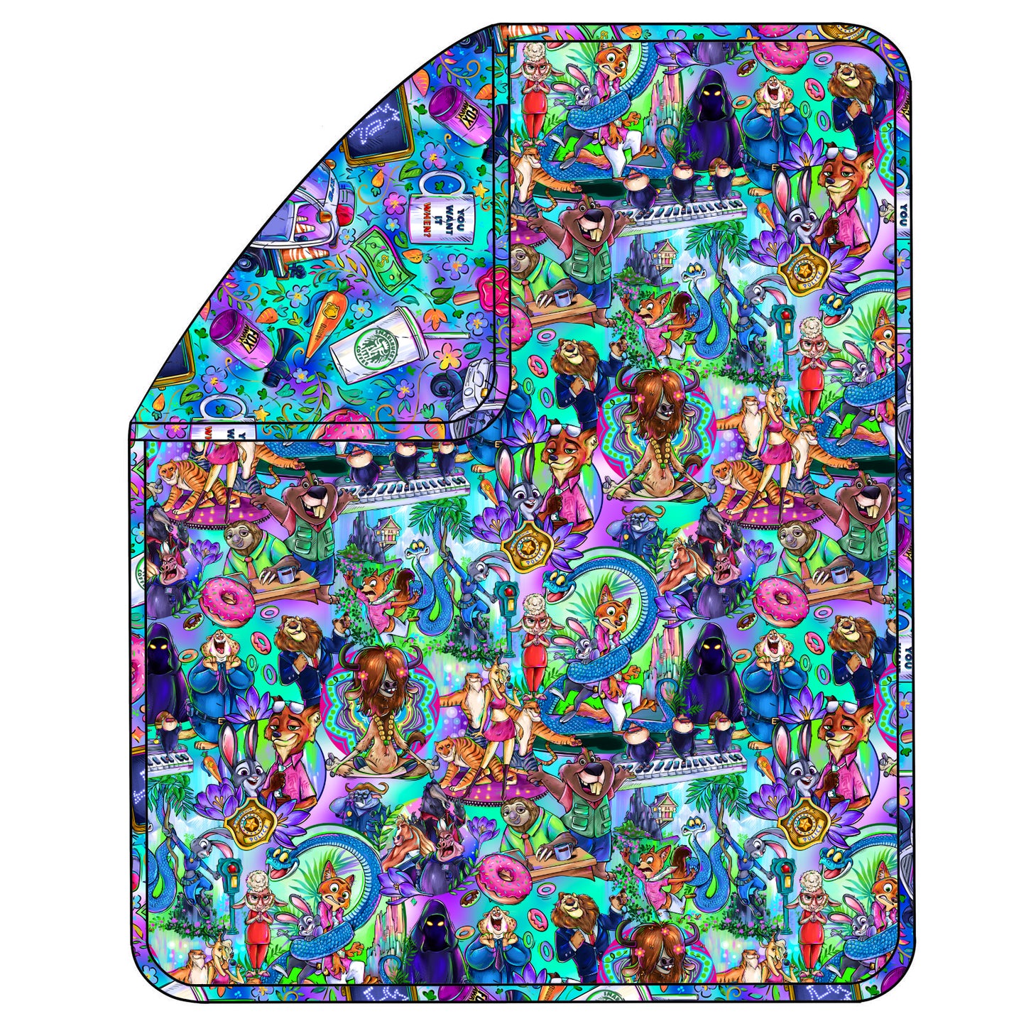 RTS Triple Layer Quilted Bamboo Blanket - Zoo2