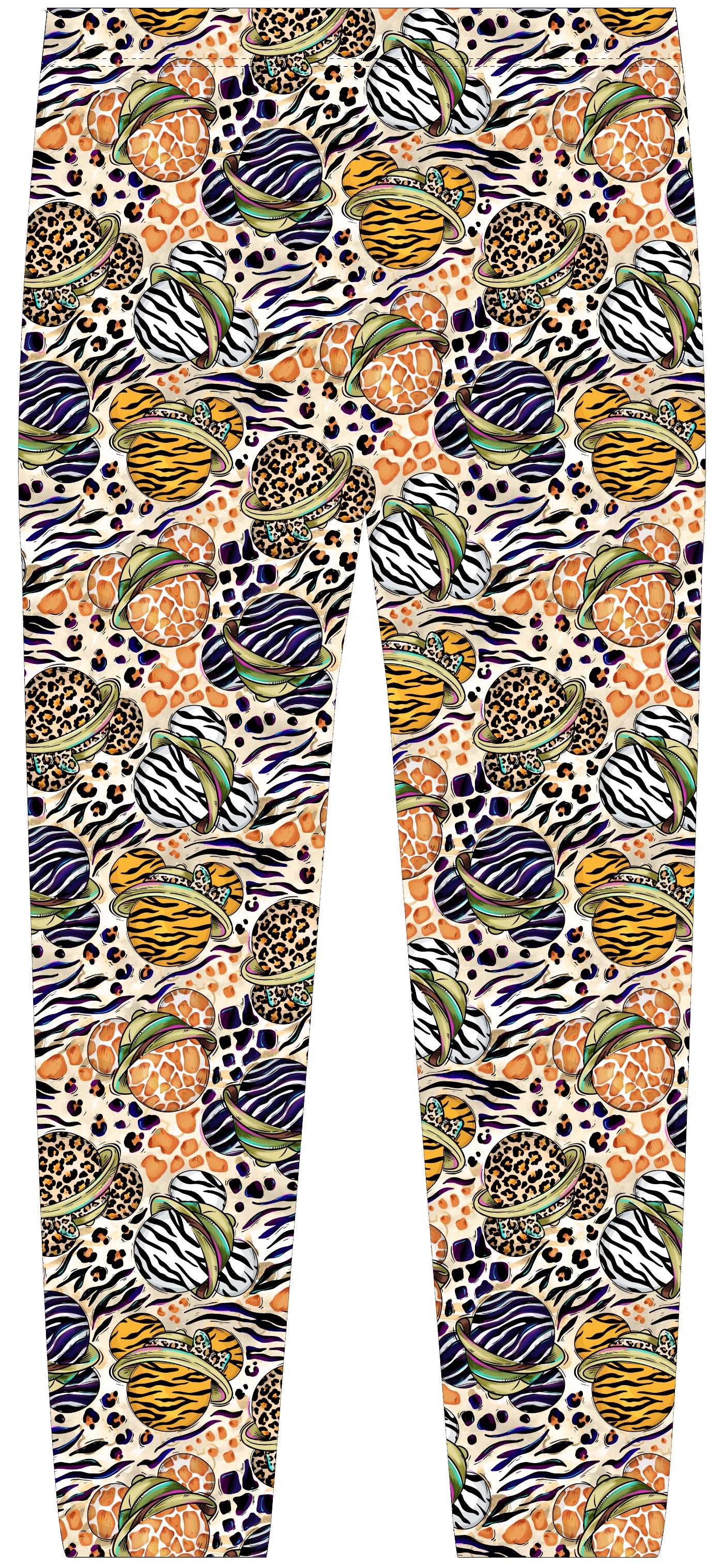 RTS Girl's Leggings - Safari Heads