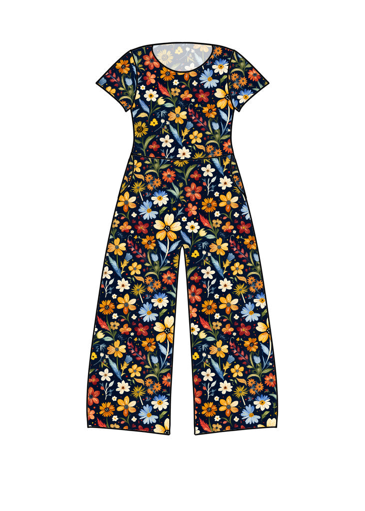 RTS wide-leg rompers