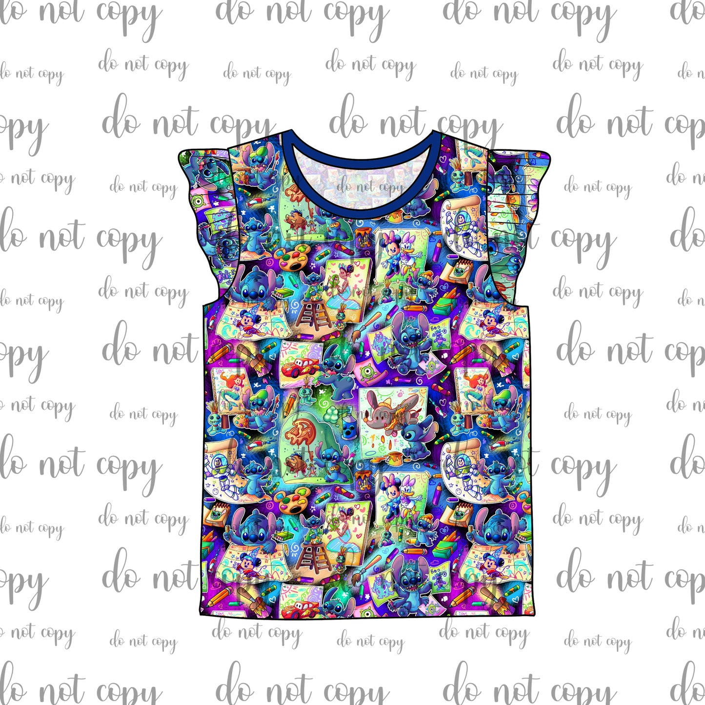 RTS Flutter Sleeve Tee - Picasso