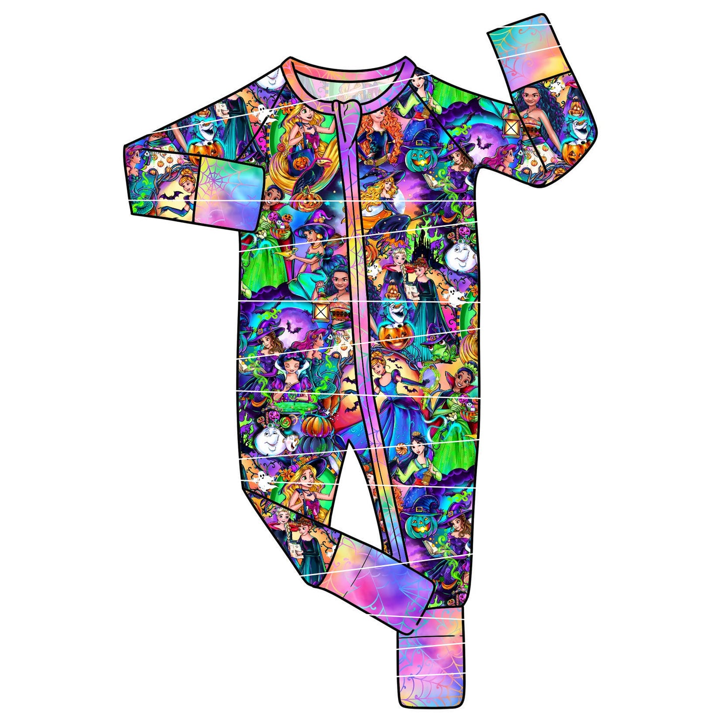 RTS Bamboo Convertible Zip Romper - Princess Halloween