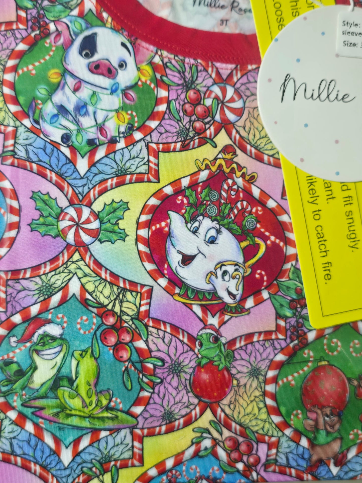 RTS Girl's Leggings - Xmas Sidekicks Pink