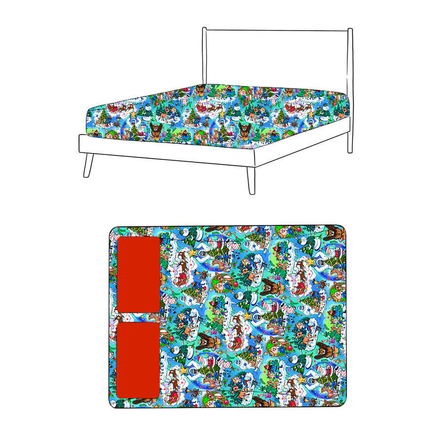 Nov Pre-order Queen/King Fitted Sheet - Merry Misfits