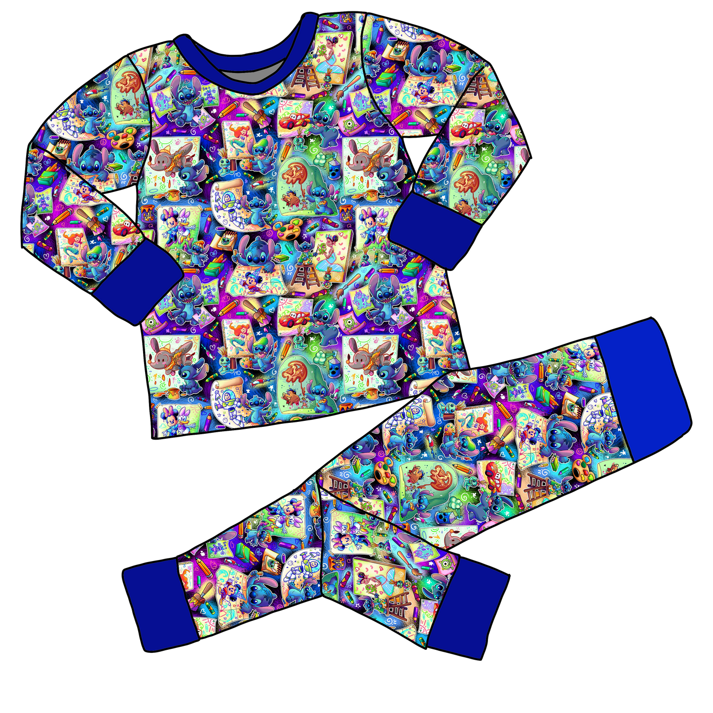 RTS Long Sleeve and Pants Pajama Set - Picasso