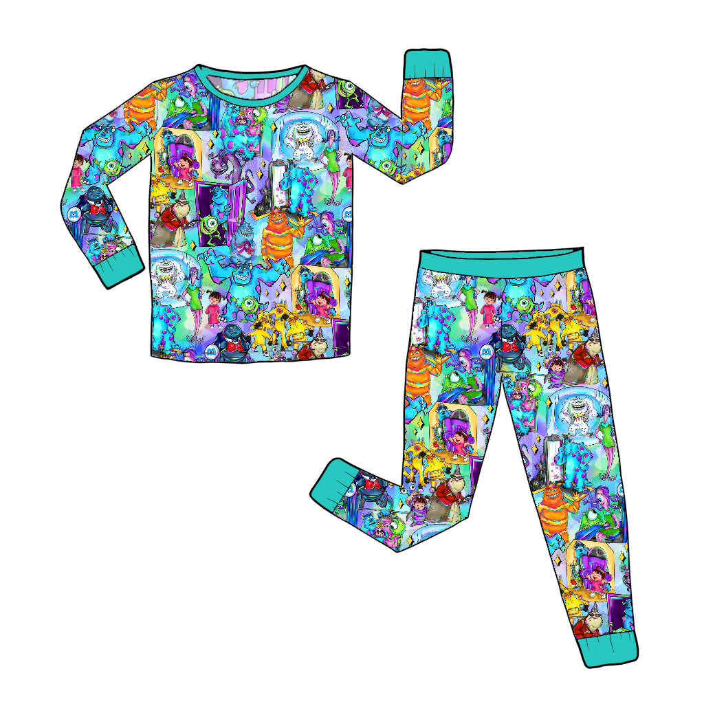 May Pre-Order Bamboo Long Sleeve and Pants Pajama Set - 2319 printed