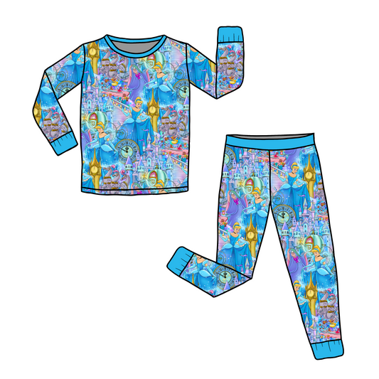 RTS Long Sleeve and Pants Pajama Set - Glass Slipper