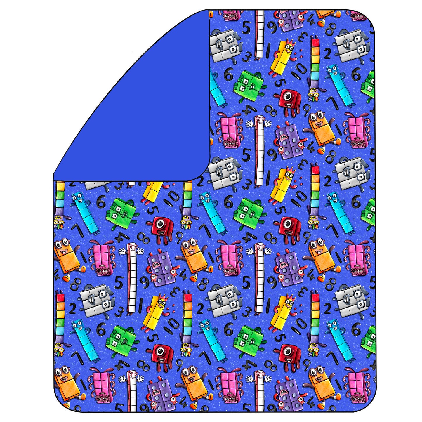 RTS 50x60 bamboo blanket - Number Blocks