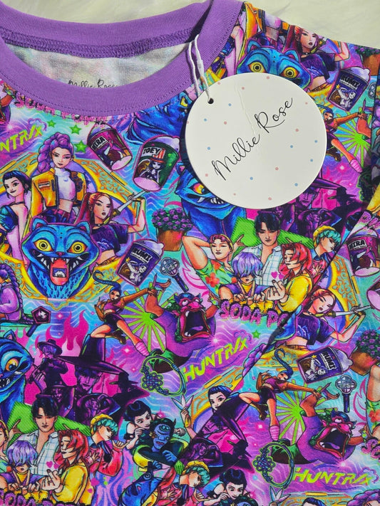 RTS Long Sleeve and Pants Pajama Set - Huntrix