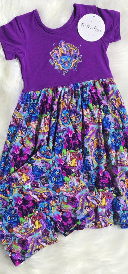 RTS Bamboo Graphic Twirl with Shorts - Huntrix