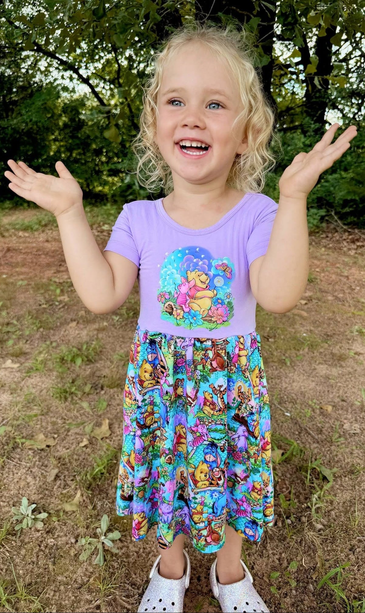 RTS Bamboo Graphic Twirl with Shorts - Hundred Acre Wood