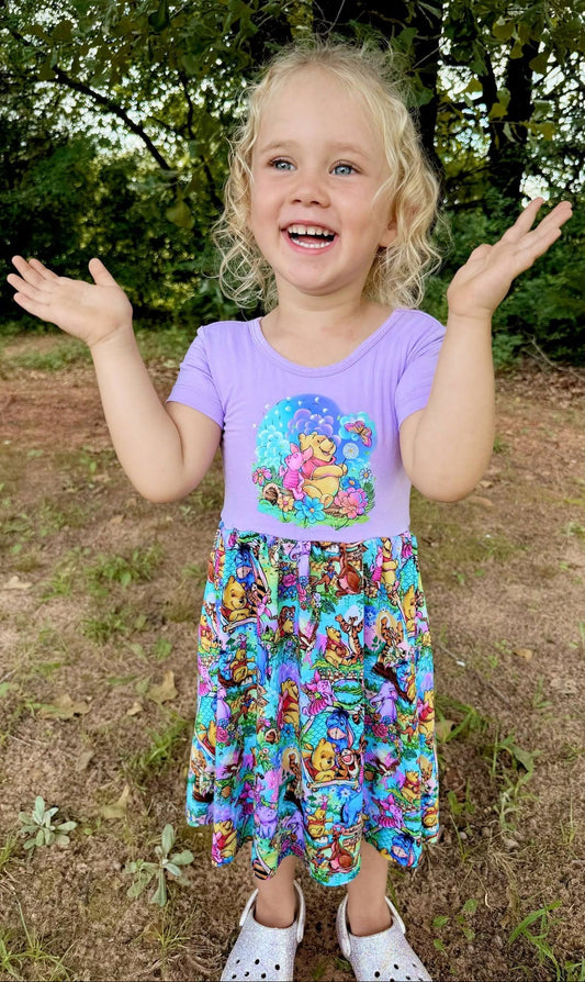 RTS Bamboo Graphic Twirl with Shorts - Hundred Acre Wood
