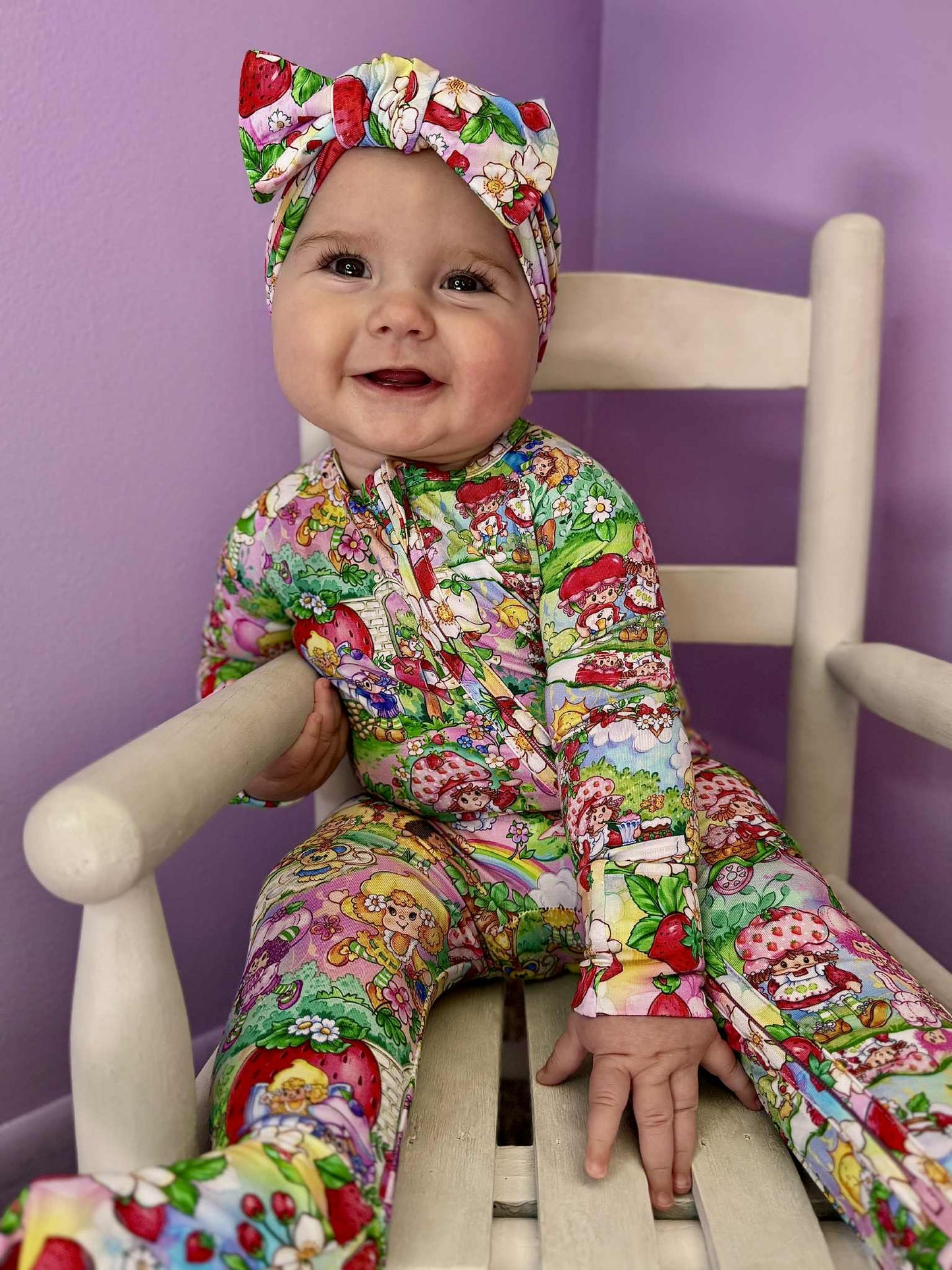 RTS Bamboo Convertible Zip Romper - Strawberry Surprise