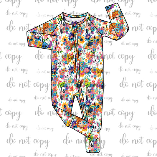 DEC Pre-Order Bamboo Convertible Zip Romper - Behind The Bloom