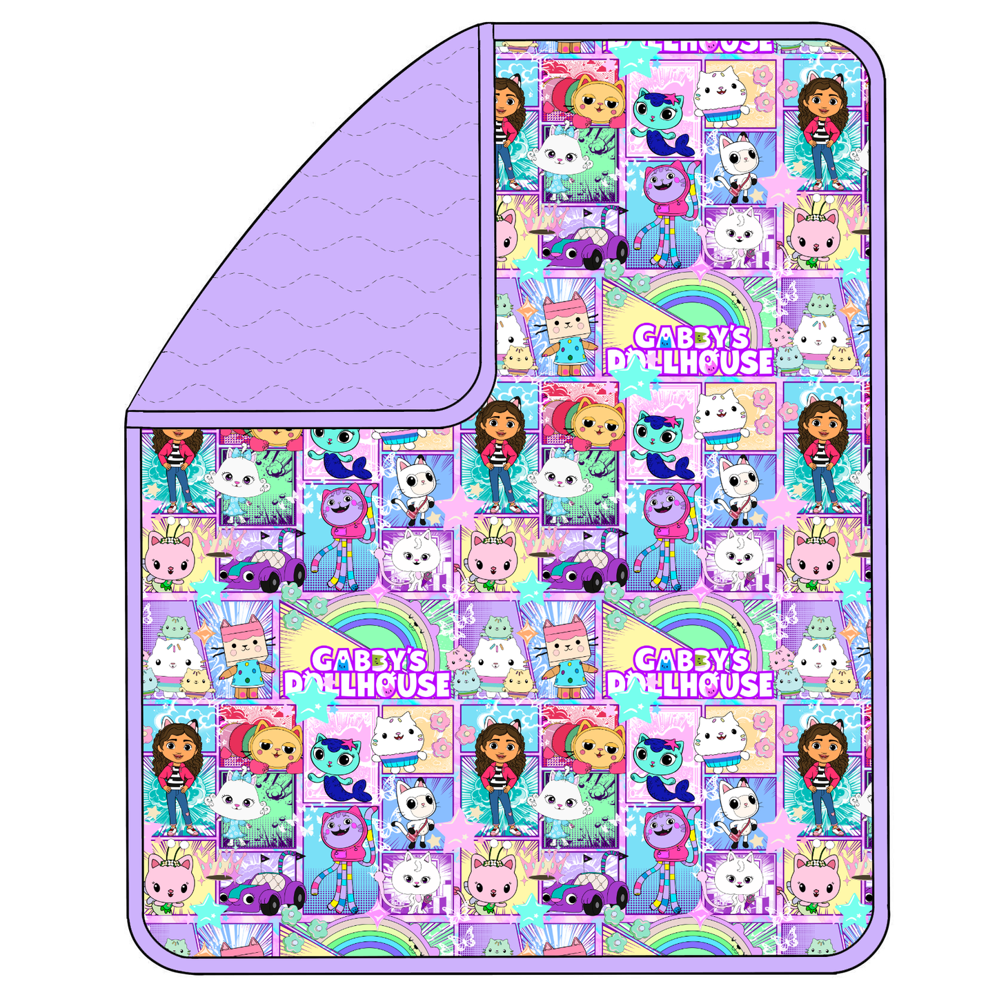 RTS Triple Layer Quilted Bamboo Blanket - Dollhouse