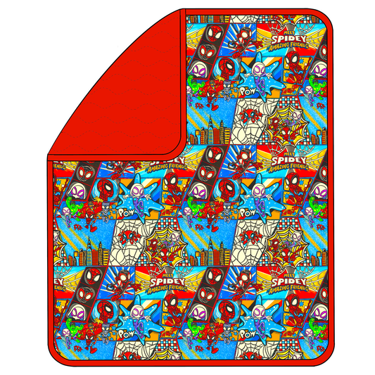 RTS Triple Layer Quilted Bamboo Blanket - RED Spidey RED