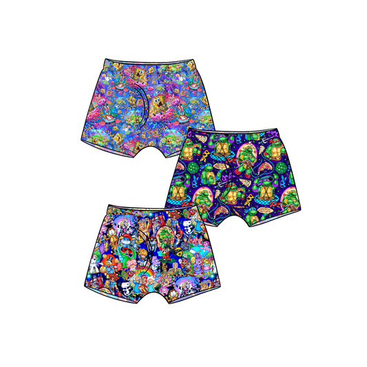 DEC Pre-Order Boy's Boxer Briefs 3 pack - Cowabunga, 80s Baby, Jellyfish Fields