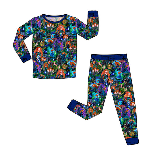 May Pre-Order Bamboo Long Sleeve and Pants Pajama Set - Brave One