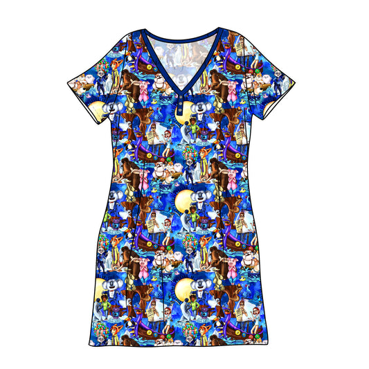 July Pre-Order Bamboo Adult Sleep Gown - Buddies