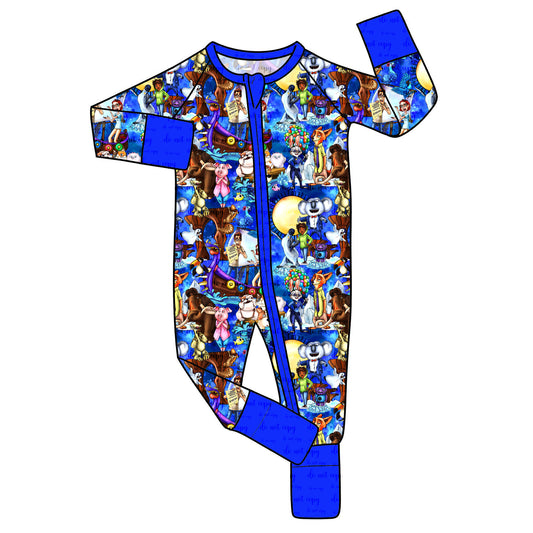 July Pre-Order Bamboo Convertible Zip Romper - Buddies