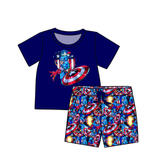 June Pre-Order Tee and Shorts Bamboo Daywear - American Hero
