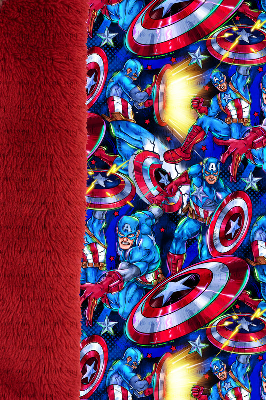 June Pre-Order BAMBOO/MINKY Blanket - American Hero