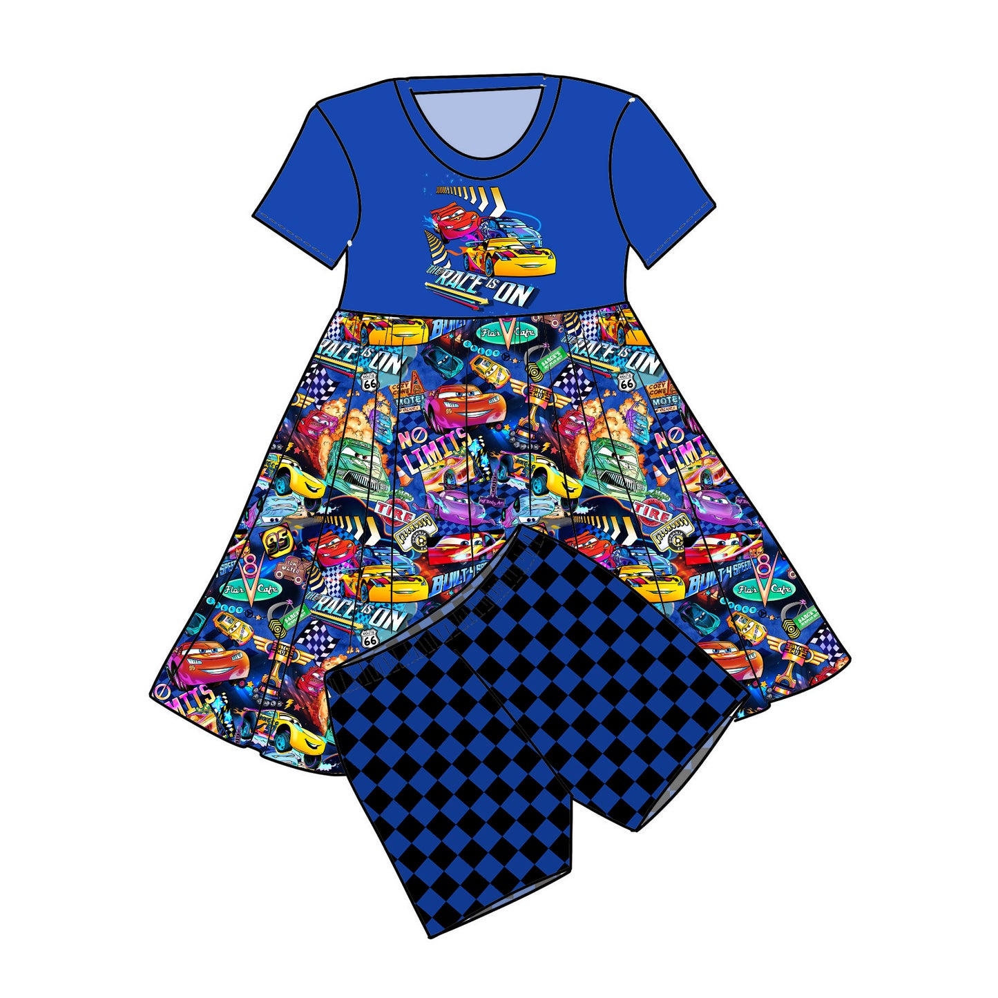 RTS Bamboo Graphic Twirl with Shorts - VROOM!