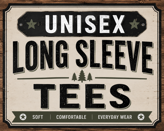 NOV Pre-Order ADULT Long Sleeve Graphic Tee - Solids