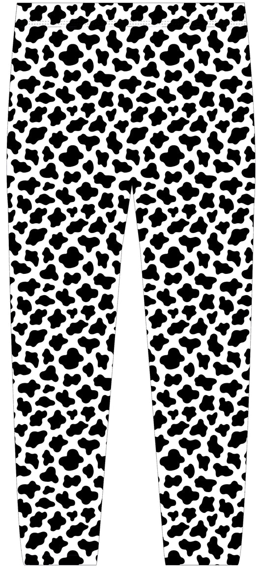 RTS Girl's Leggings - Cow Print
