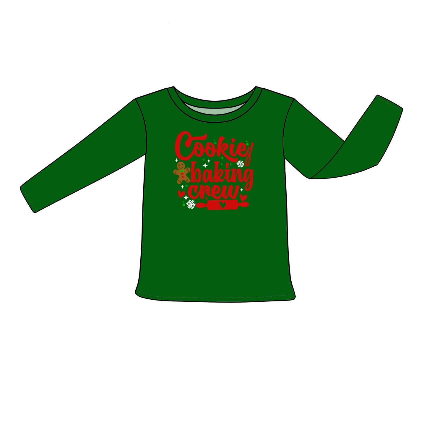 RTS Kid's Graphic Long Sleeve Tee - XMas Cookies