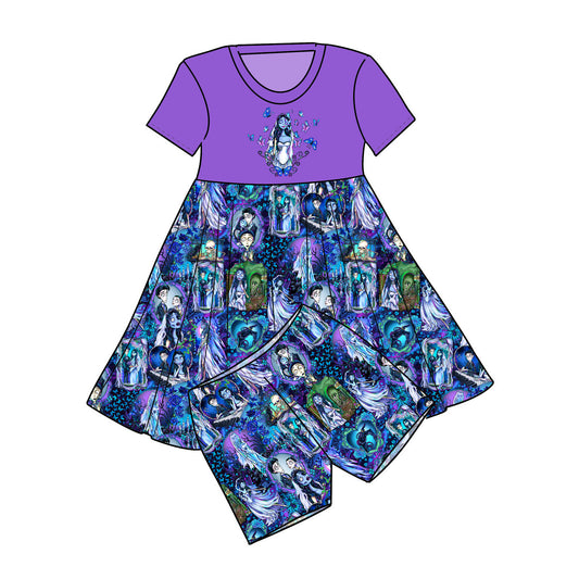 July Pre-order Graphic Twirl Dress with Shorts - Moonlight Bride