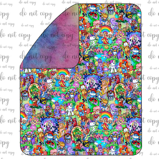 DEC Pre-Order BAMBOO/MINKY Blanket - 80s Baby Colorful