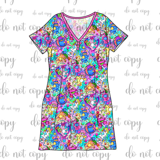 DEC Pre-Order Bamboo Adult Sleep Gown - Popples