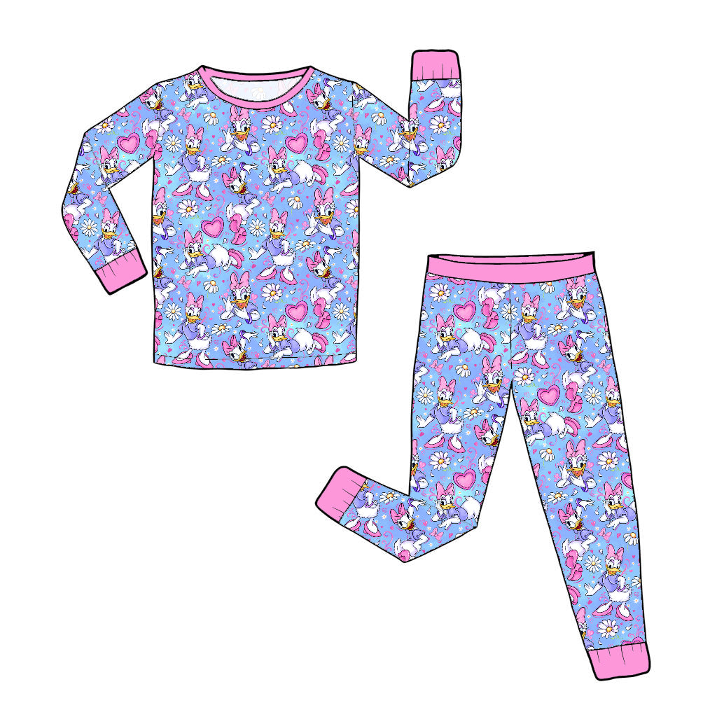 July Pre-Order Bamboo Long Sleeve and Pants Pajama Set - Daisy