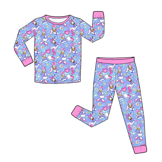 July Pre-Order Bamboo Long Sleeve and Pants Pajama Set - Daisy